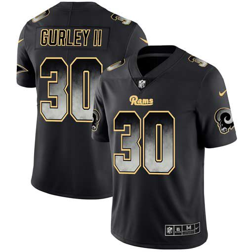 Men Los Angeles Rams #30 Gurley ii Nike Teams Black Smoke Fashion Limited NFL Jerseys->los angeles rams->NFL Jersey